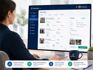 TaskEstate work order assignment and tracking