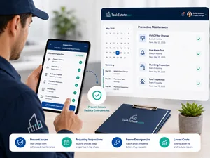 Digital property inspection and maintenance checklist in TaskEstate