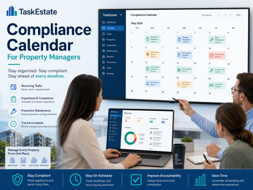Compliance Calendar for Property Managers | TaskEstate