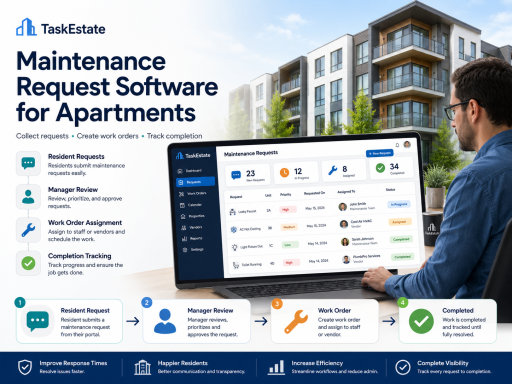 Maintenance Request Software for Apartments | TaskEstate