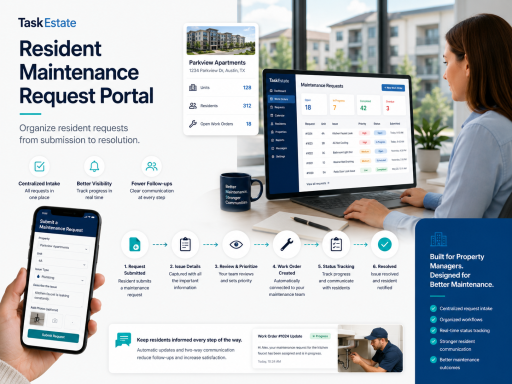 Resident Maintenance Request Portal for Property Managers | TaskEstate